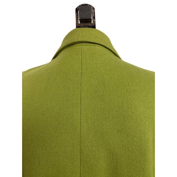 Vintage Wool Jon Lawrence Lime Green Oversized Blazer Coat 20w Tall Plus - Picture 10 of 13